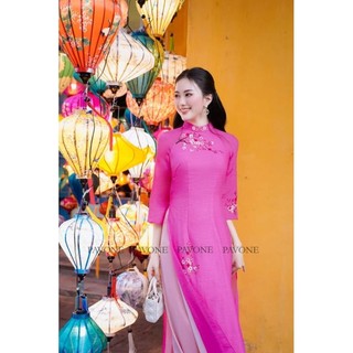 😍 Siêu phẩm áo dài cách tân tơ lụa 4 tà in hoa cao cấp mềm mại đẹp ảnh thật 100%