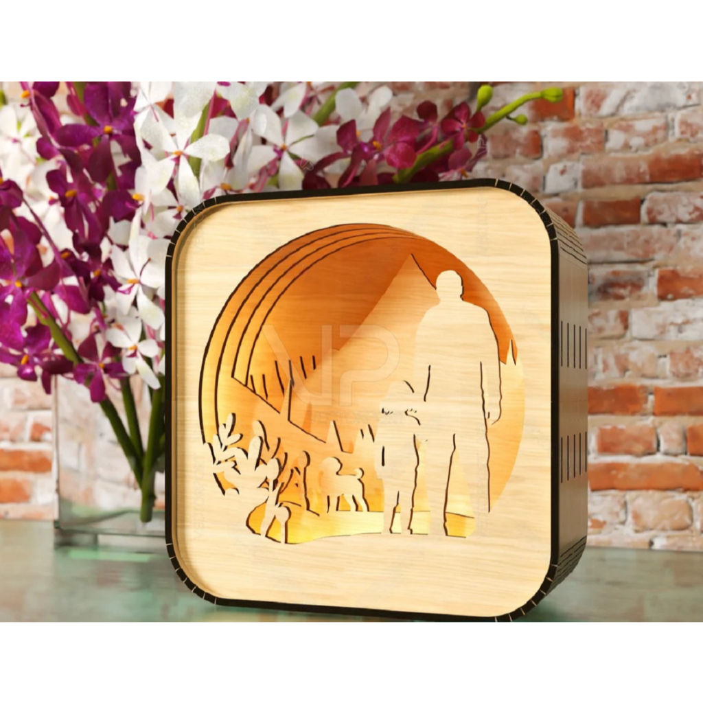 Đèn Decor để bàn, đèn ngủ, đèn trang trí bàn làm việc Shadow Box