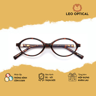 Kính mắt HÀNG LOẠI 1 Bayonetta Y2K oval tròn chống ánh sáng xanh LEO OPTICAL MlUMlU