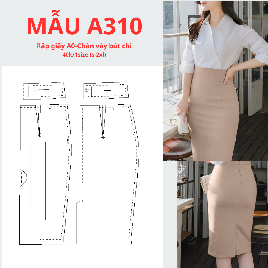 RẬP GIẤY A0 CHÂN VÁY BODY-MÃ A310