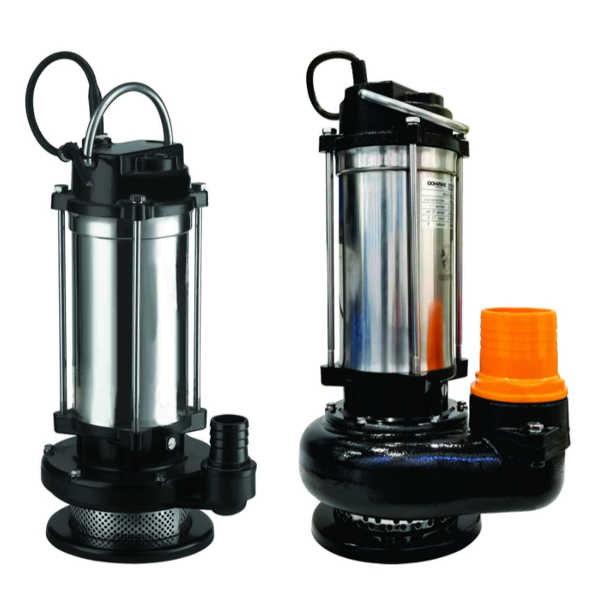 Bơm chìm QB-10-0.5 thân INOX 0.5hp-0.37kw-1 pha  TECHRUMI ren trong ống 49mm