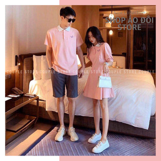 Đồ đôi nam nữ dễ thương - CÓ HÌNH CHỤP THẬT - set đồ cặp polo nam nữ, đồ đôi với người yêu