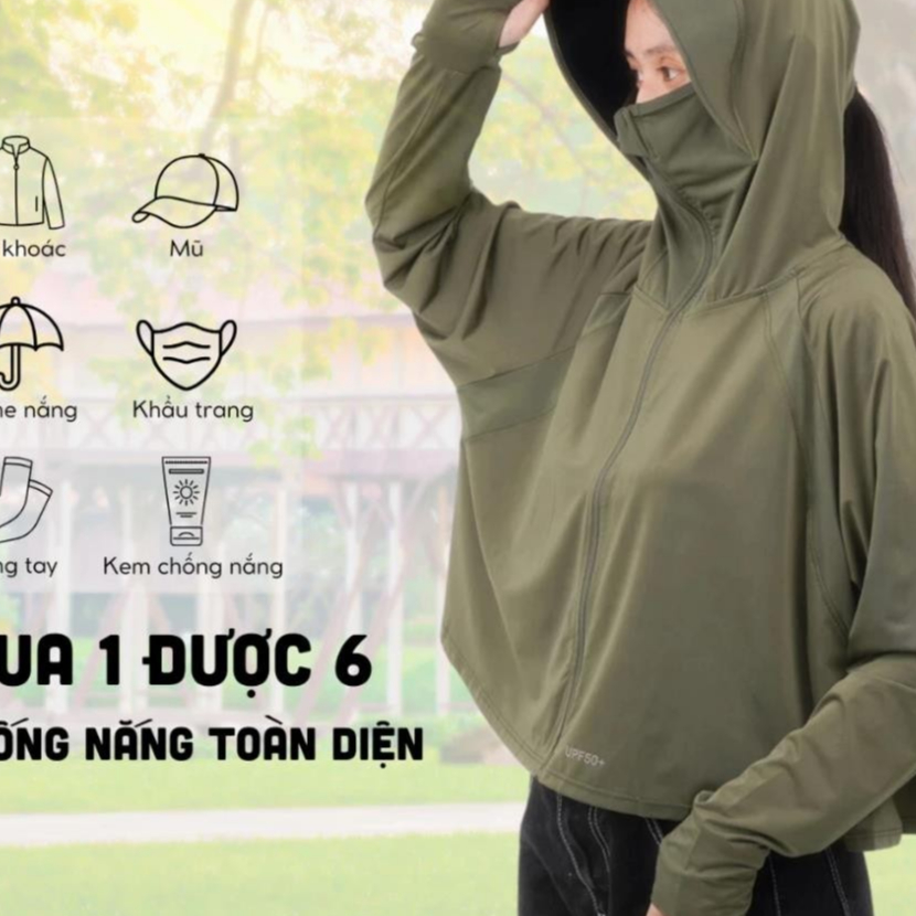 Áo chống nắng cánh dơi nữ croptop thun lạnh chống tia cực tím UPF 50+ chống tia UV freesize đến 80kg dáng ngắn BuFaLo | BigBuy360 - bigbuy360.vn
