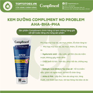 Kem dưỡng Compliment No problem AHA-BHA-PHA phục hồi, tái tạo da dầu mụn 50ml