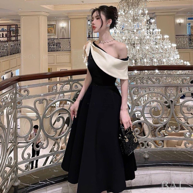 Đầm nữ thiết kế dự tiệc lệch vai sang trọng Aga Dress | BigBuy360 - bigbuy360.vn