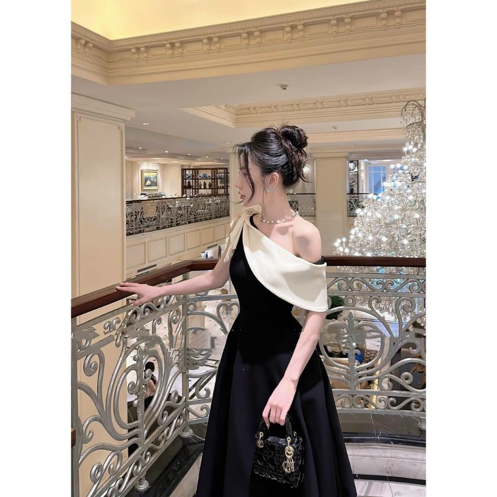Đầm nữ thiết kế dự tiệc lệch vai sang trọng Aga Dress | BigBuy360 - bigbuy360.vn