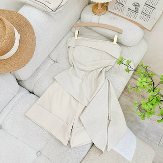 SET ÁO ỐNG CÚP LỆCH TÀ KÈM SHORT