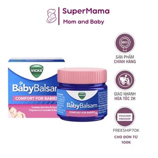 Dầu bôi ấm ngực Vick Baby Balsam Úc, giữ ấm cho bé 50g