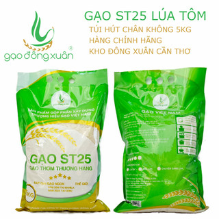Lúa tôm - 10kg gạo st25 lúa tôm túi hút chân không bảo quản lâu - vụ mới dẻo thơm