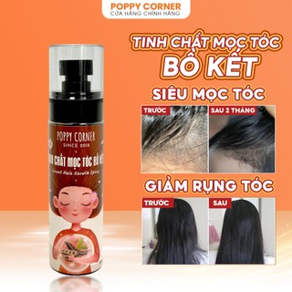 Xịt Bồ Kết kích mọc tóc nuôi nang tóc tinh dầu dưỡng tóc giảm rụng tóc dày dài khỏe nhanh thơm thảo dược Poppy Corner