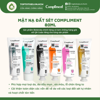 Mặt nạ đất sét Compliment detox da, làm sáng, kiềm dầu, se khít lỗ chân lông 80ml