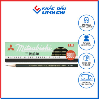 Bút chì Mitsubishi Uni 9800 Mature Micro Graphite Lead K9800 2B made in Japan (1 cây)