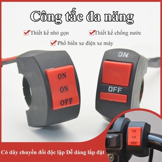 Công tắc đèn pha xe máy COACE công tắc bật tắt đèn LED trợ sáng đèn pha ba chế độ gắn ghi đông cho xe máy xe điện