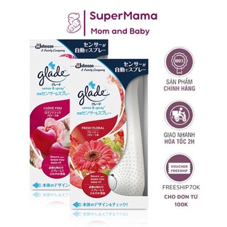 Xịt thơm phòng Nhật Bản Glade, máy xịt tự động làm thơm phòng hương thơm dịu nhẹ