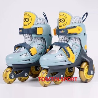 Giày patin trẻ em 2-5 tuổi 3 hàng bánh đi được luôn tặng kèm bảo hộ chân tay, bánh có đèn led  LEYA, quà tặng thể thao