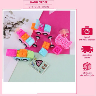  Xe Ô Tô Mô Hình Lego Công Trình, Đồ Chơi Ô Tô Mini Chạy Đà Cho Bé.