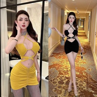 ĐẦM ÔM NHÚN KHOÉT EO DÂY CHÉO