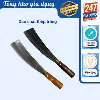 Dao chặt xéo, dao chặt cong thép trắng