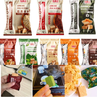  Lương khô gạo lứt ngũ cốc ăn kiêng 13 vị gói từ 18-21 viên năng lựơng túi 285gr ít ngọt giòn xốp 