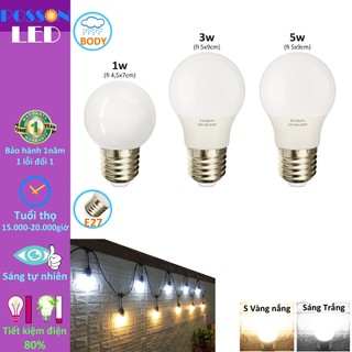 10 Bóng đèn LED tròn 1w 3w 5w trang trí chống nước mưa ngoài trời sáng vàng trắg đui E27 AC220v LB-135x