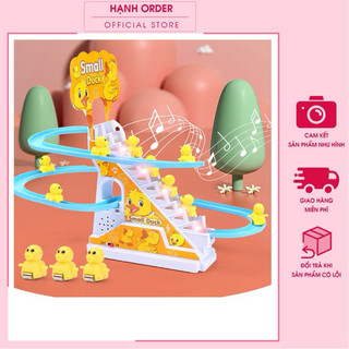  Đồ Chơi Vịt Leo Cầu Thang, Heo Peppa Leo Cầu Trượt Có Nhạc Có Đèn Vui Nhộn Cho Bé.
