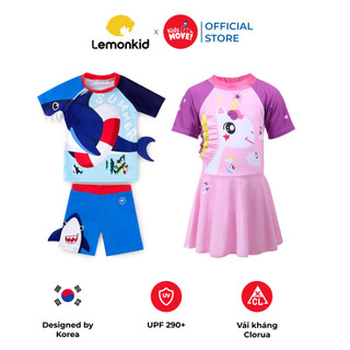 Đồ bơi trẻ em Hàn Quốc Lemonkid vải co giãn chống tia UV, kháng clorua, khô siêu nhanh