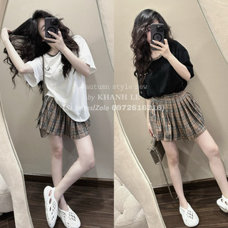 Set áo thun B B R mix chân váy xoè Khánh Lê