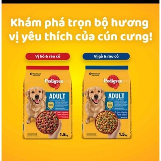Thức ăn cho Chó lớn Pedigree vị gà và rau củ gói 1,5kg