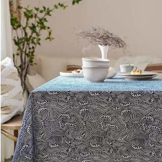   1M*1M5 1M5*2M  Khăn Trải Bàn viền ren vintage. Khăn Trang trí bàn học vải thô phong cách retro 