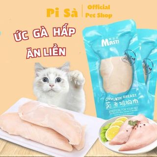 Ức gà hấp Masti cho chó mèo | Ức gà tươi ăn liền thơm ngon cho thú cưng