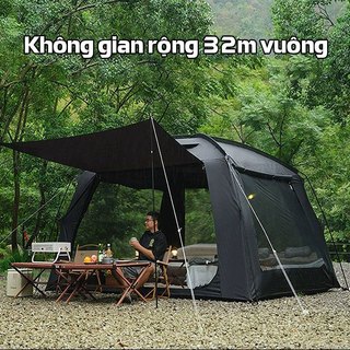 Lều trung tâm chính hãng Tanxianzhe siêu rộng có đáy thiết kế lều ngủ như 1 căn hộ hiện đại 32 m2 dùng 8-12 người