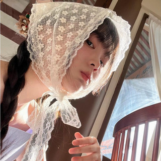 Khăn bandana ren von nhiều loại tiểu thư TÍM STORE phụ kiện khăn trùm đầu hàn quốc