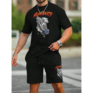 Bộ Quần Áo Thể Thao Nam Hè HUMANITY vải hãng Cotton co giãn 4 chiều ,Đồ bộ nam Cao Cấp full tem tag Big Size 50kg - 90kg