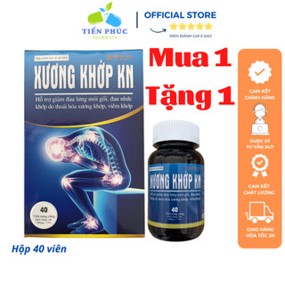 Viên uống xương khớp KN - Hỗ trợ giảm đau lưng mỏi gối, đau nhức khớp do thoái hóa xương khớp Hộp 40 viên Nhà Thuốc Tiến