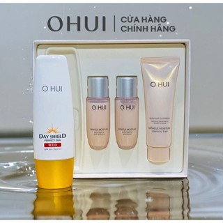 Bộ Sản Phẩm Chống Nắng và Dưỡng Da Ohui Day Shield Perfect Sun Red Special Set 4sp