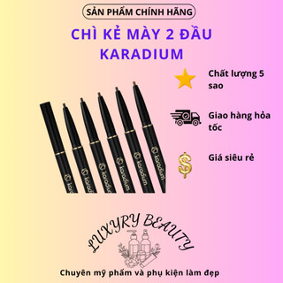 Chì kẻ mày hai đầu karadium flat eyebrown pencil - luxury beauty