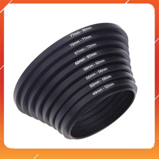 Bộ ring 9 vòng điều hợp bộ lọc 37-49-52-55-62-67-72-77-82mm, từ nhỏ đến lớn