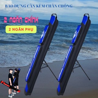 Bao đựng cần 1m25 có 2 ngăn chính, 2 ngăn phụ kèm chân chống