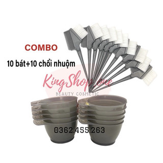 Combo bát nhuộm chổi nhuộm tóc dành cho salon tóc