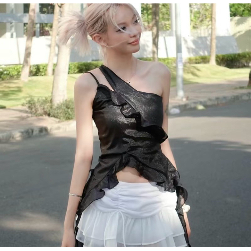 Áo lệch vai Clelie [size S new tag]