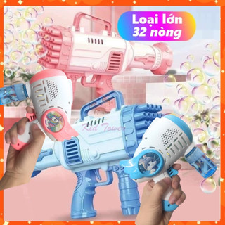 Súng bắn bong bóng xà phòng 32 nòng siêu mạnh đồ chơi ngoài trời cực vui