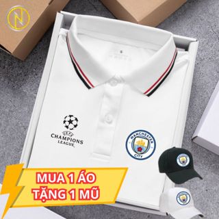 Áo polo Man.city Áo Thun MC cổ bẻ MUA 1 ÁO TẶNG 1 MŨ áo thun polo Man City