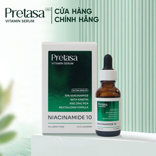 PRETASA NIACINAMIDE 10% Tinh Chất Giúp Sáng Da, Mờ Thâm, Chống Lão Hóa  Extra Serum  - 30ml