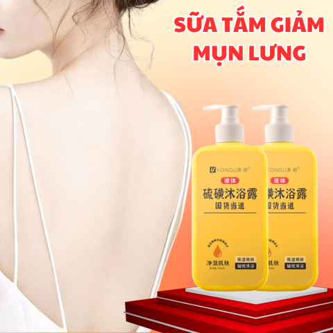 Gel Đào Thải Mụn Nghệ Đỏ Yongu Sữa Tắm Yongu Giảm Mụn Lưng Giảm Thâm Hiệu Quả Nhanh Chóng Dung Tích 