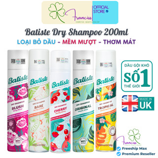  Dầu Gội Khô Batiste Dry Shampoo Giúp Làm Sạch Tóc Bồng Bềnh Tức Thì  200mL 
