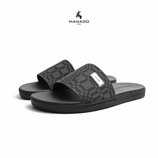 Dép Lê, Dép Quai Ngang Nam Manado, Quai Khâu Liền Đế, Quai Da Nubuck, Đế Cao Su Mềm - Mã MND32