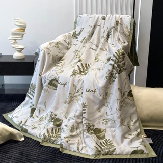 Chăn Hè Lụa Thái Mềm Mịn Họa Tiết Sang Trọng Mát Lạnh Cho Mùa Hè Kích Thước 2mx2m3