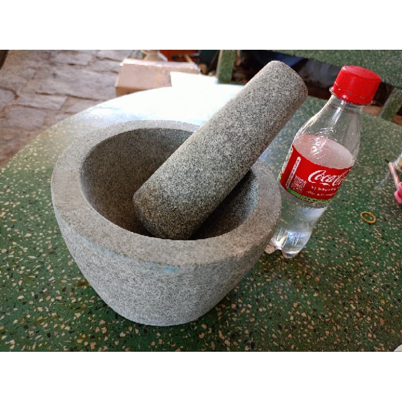 cối + chày đá xanh ĐK 18