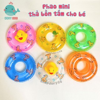 Phao mini và vịt cao su mini - Đồ chơi nhà tắm cho bé, đồ chơi thả bồn tắm cho bé