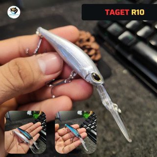 Mồi lure Taget R10, Mồi giả câu cá Mú,câu cá Tráp nhạy action jackbass 10cm/10gram